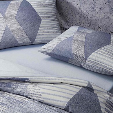 resm Taç Lucas Ranforce Tek Kişilik Nevresim Takımı Mavi