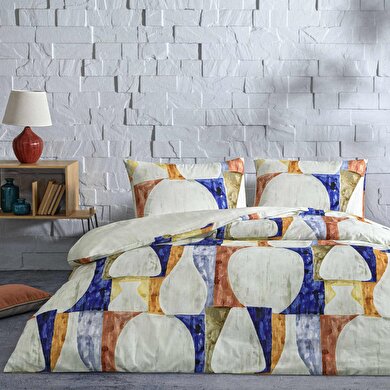 resm Taç Axel Ranforce Tek Kişilik Nevresim Takımı Mavi