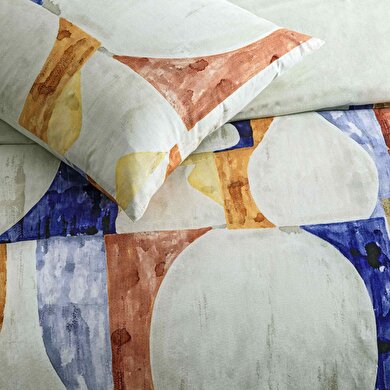 resm Taç Axel Ranforce Tek Kişilik Nevresim Takımı Mavi