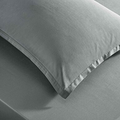 resm Taç Color Dreams Saten Çift Kişilik Çarşaf Seti Antrasit