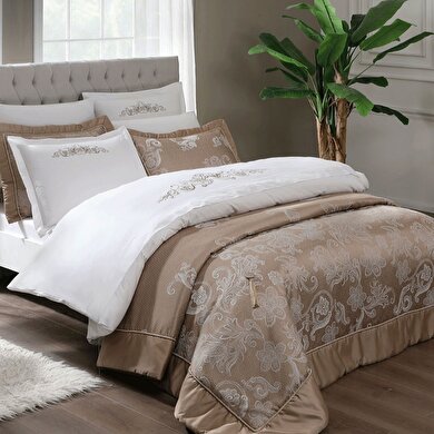 resm Taç Royal Çift Kişilik 2'li Çeyiz Seti Bej