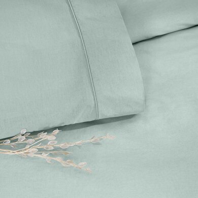 resm Taç Basic Ranforce Tek Kişilik Nevresim Takımı Mavi