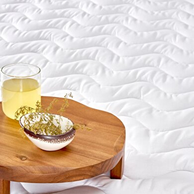 resm Taç Dreamer Pamuk Tek Kişilik Uyku Pedi Beyaz