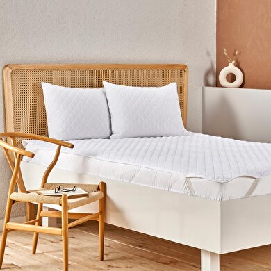resm Taç Eco Care Çift Kişilik Sıvı Geçirmez Yatak Alezi Beyaz