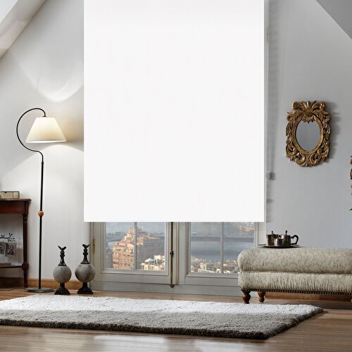 Resim Taç Inova Kendini Temizleyen Polyester Stor Perde Beyaz 120X200 cm