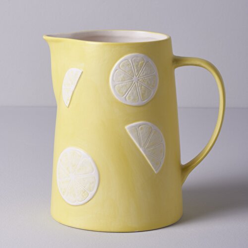Resim Linens Lemonade Seramik Sürahi Sarı 20X13,8X20 cm
