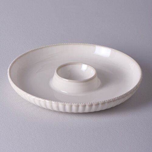 Resim Linens Glenn %100 Porselen Sunum Tabağı Beyaz 26 cm