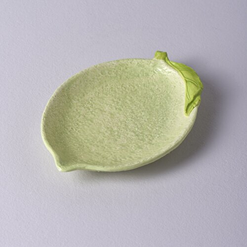 Resim Linens Lemonade %100 Seramik Sunum tabağı Yeşil 21,2X14,5X2,5 cm