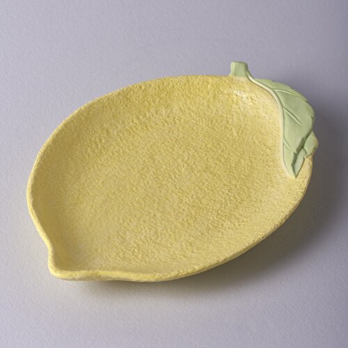 Resim Linens Lemonade Seramik Sunum tabağı Sarı 15,6X18X4 cm