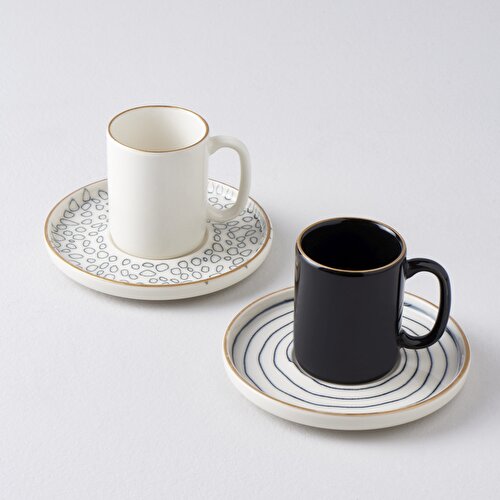 Resim Linens Scope Porselen 2'li Kahve Fincanı 90 cc