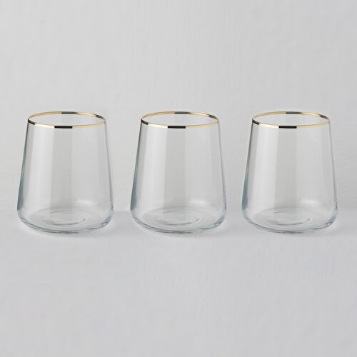 Resim Linens Shila Cam 3'lu Su Bardağı Şeffaf