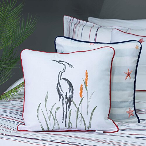 Resim Taç Boutique Simple II Pamuk Kırlent Kırmızı