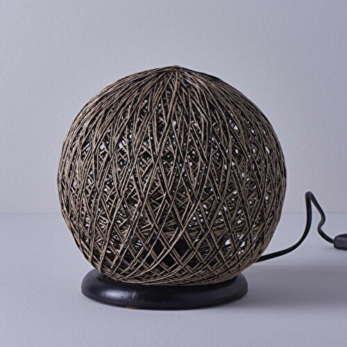 Resim Linens Fence 22x23 cm Abajur Siyah Naturel