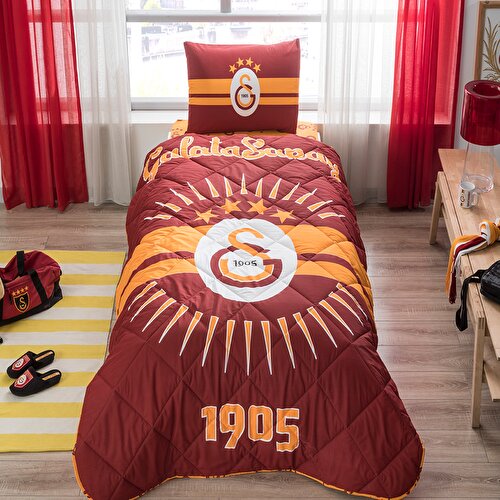 Resim Taç Lisanslı Galatasaray Pamuk Tek Kişilik Yorgan Seti