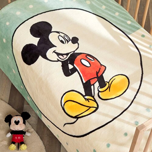 Resim Lisanslı Disney Mickey Circle Baby Bebek Battaniye