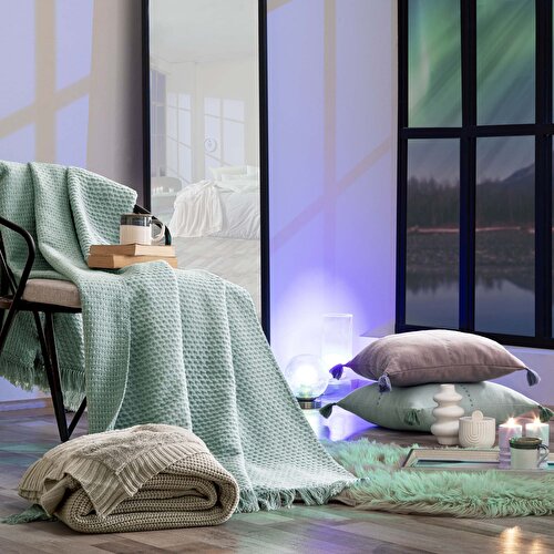 Resim Taç Butik İskandinav Pamukluk Beyaz