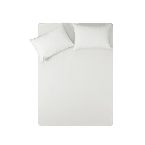 Resim Taç Butik Crest Pamuk Çift Kişilik Çarşaf Gri