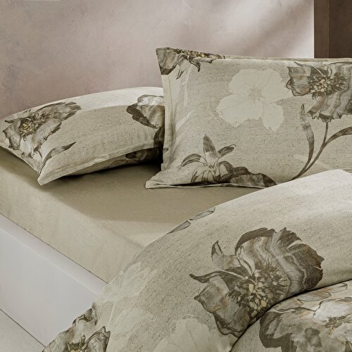 Resim Taç Reborn Primrose Bambu Çift Kişilik Nevresim Takımı Bej