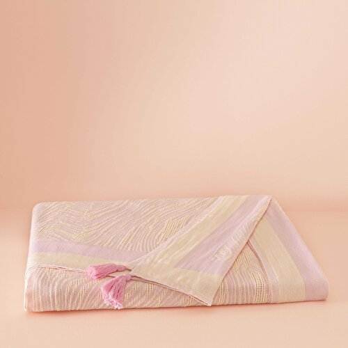Resim Taç Butik Alaçatı Throw Pembe