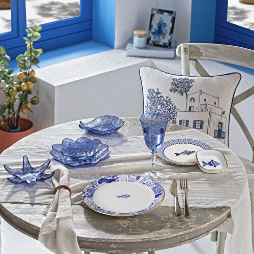 Resim Butik Cam Çerezlik Bodrum Mavi