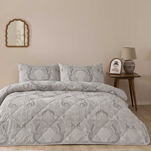 Resim Taç Norellia Ranforce Çift Kişilik Yorgan Seti Gri