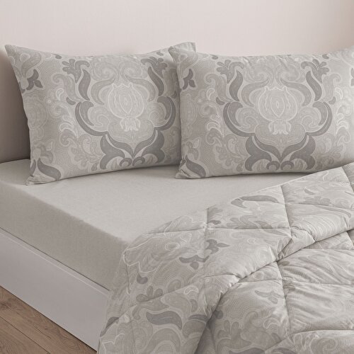 Resim Taç Norellia Ranforce Çift Kişilik Yorgan Seti Gri