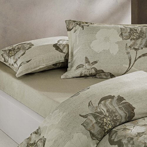 Resim Taç Reborn Primrose Bambu Çift Kişilik Nevresim Takımı Bej