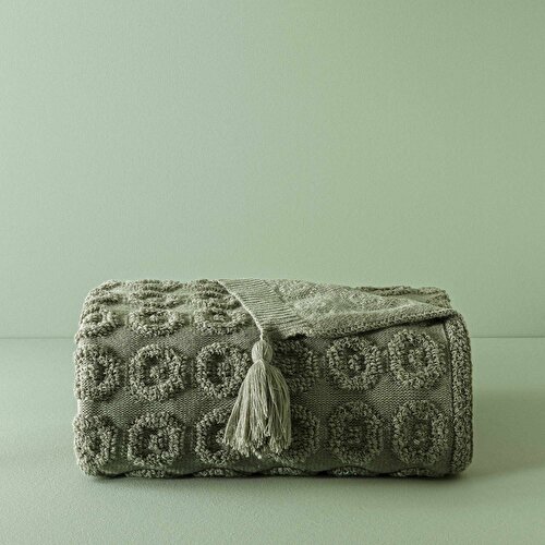 Resim Taç Butik Patagonya Akrilik Throw Yeşil