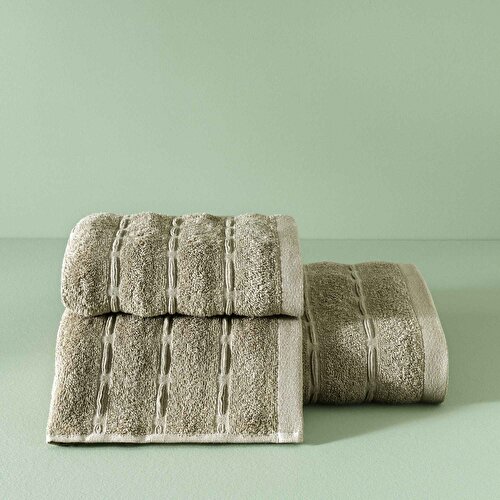 Resim Taç Butik Patagonya Pamuk Yüz Havlusu Taş 50x85