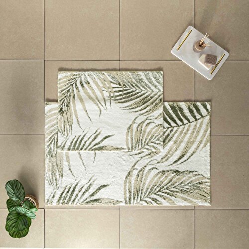 Resim Taç Palm 2'li Pamuklu Paspas Yeşil